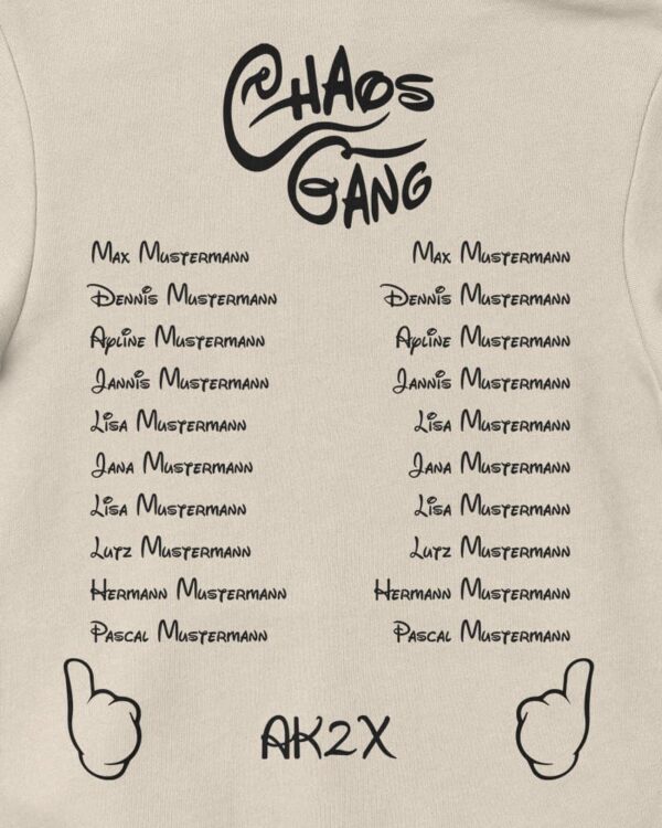 Abschlussmotiv "Chaos Gang - schlicht" Rückseite
